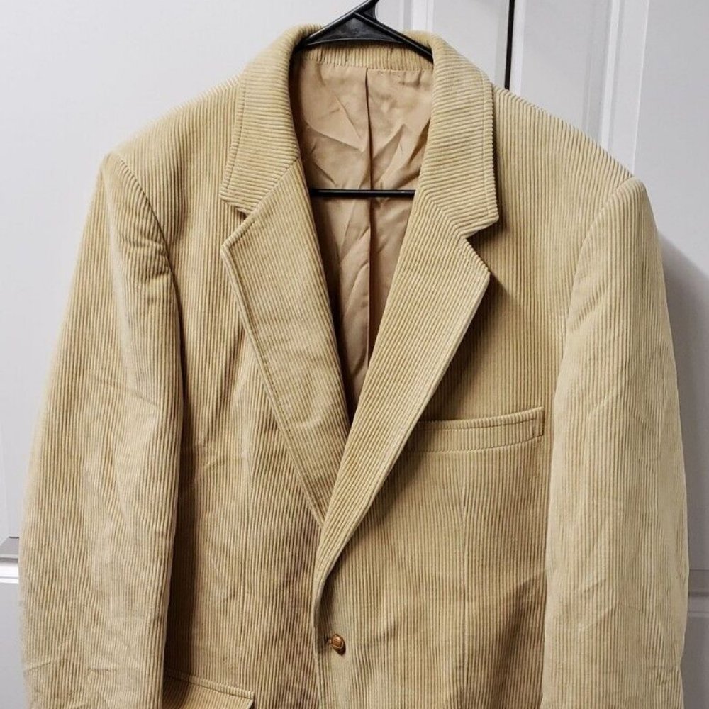 Vintage Brad Whitney Men's Sports Coat Blazer Jacket  Size: L44 Button Corduroy